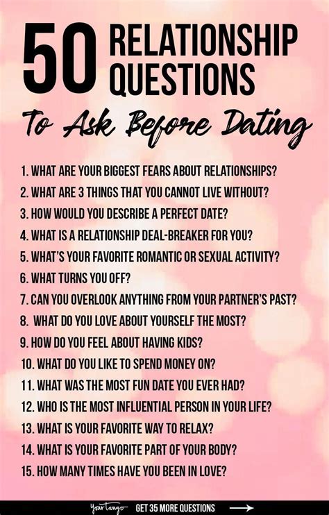 relationship questions.